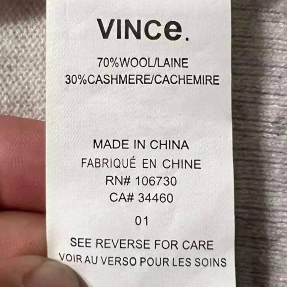 Vince Ombre Dip Dye Cashmere Wool Open Cardigan Coastal Boho Balletcore - Picture 6 of 7